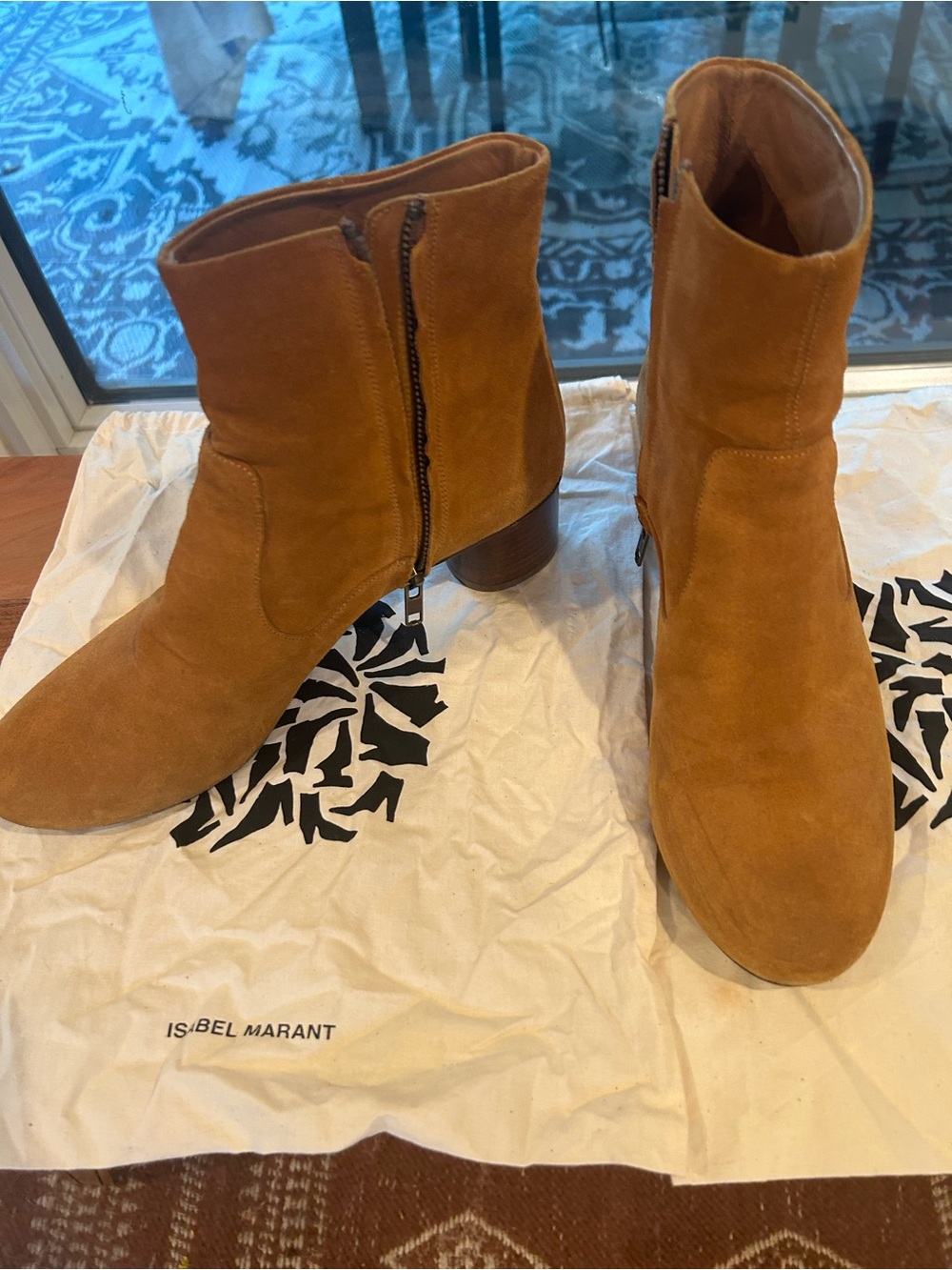 Isabel Marant Cognac Suede Ankle Boots size 41